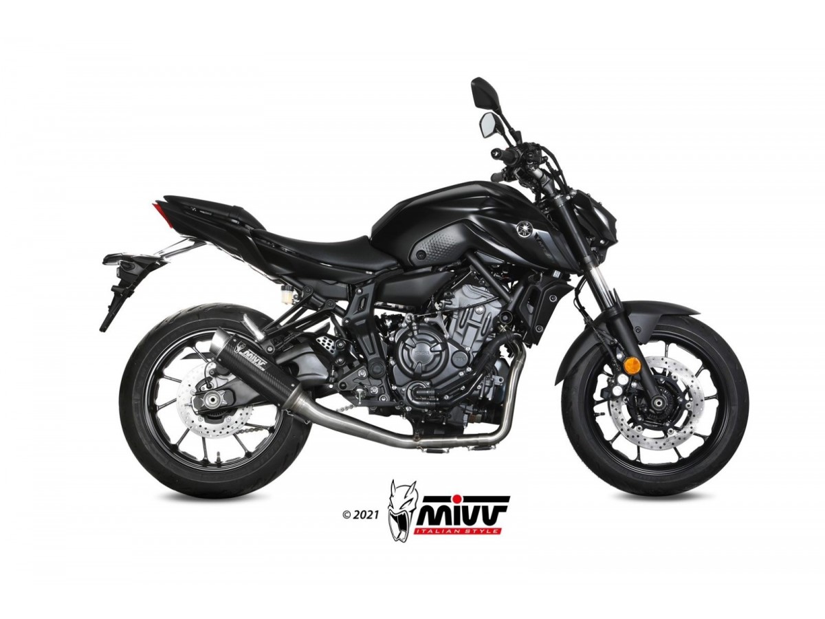 Kompletter Auspuff 1X1 Mivv Gp Pro Carbon Yamaha Mt-07 Fz-07 2021 - 2022