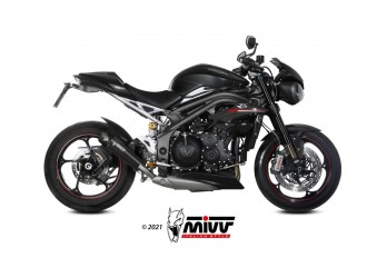 Pot d'échappement Mivv X-M5 Noir Inox Triumph Speed...