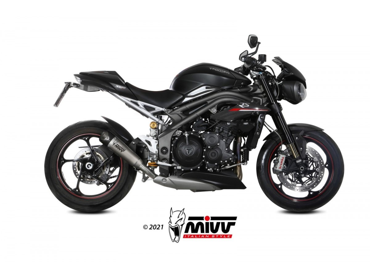 Mivv X-M5 Titanium Exhaust Muffler Triumph Speed Triple 1050 RS Rs 2018 - 2020