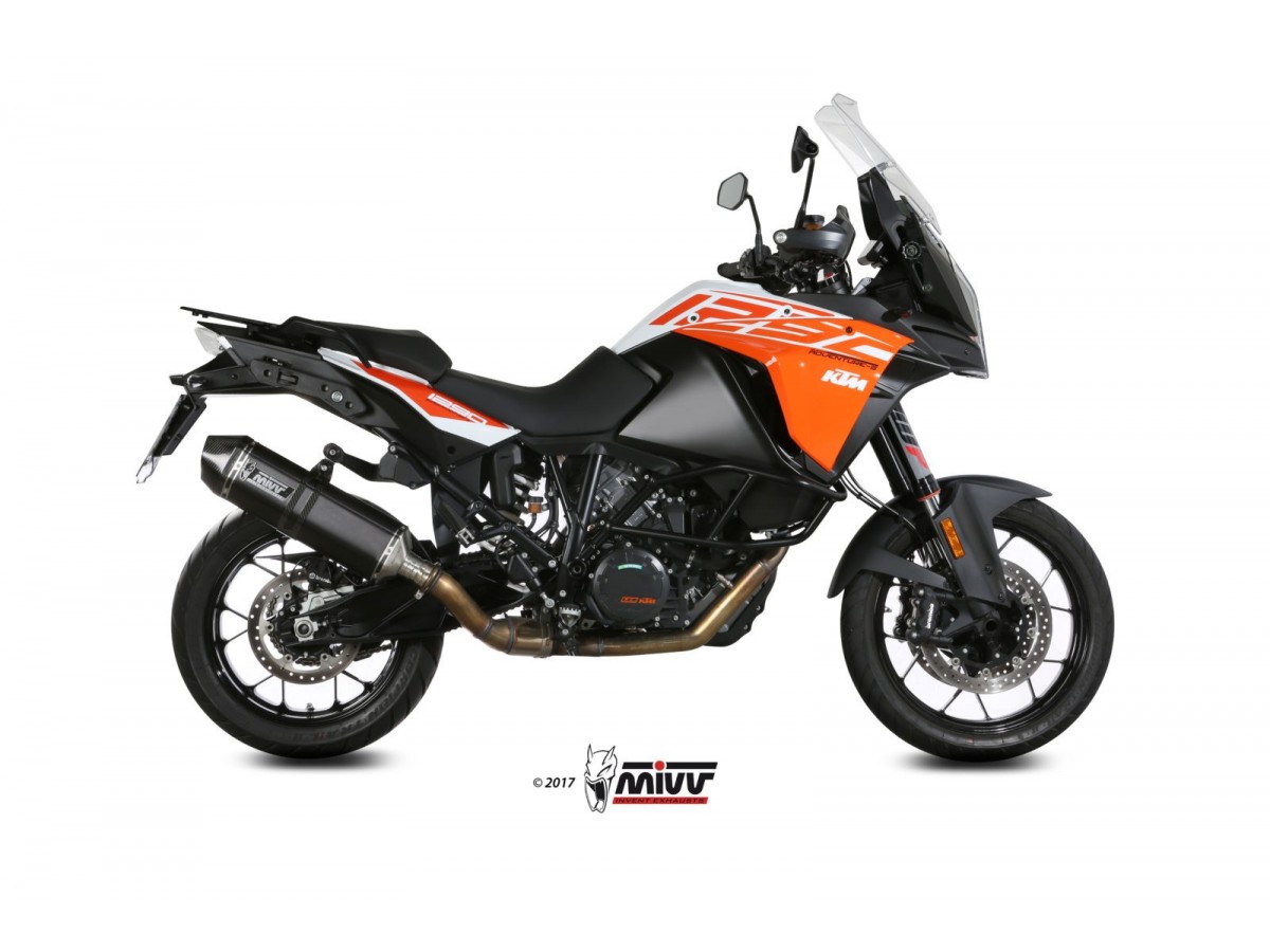 Mivv Speed Edge Black Stainless Steel Exhaust Muffler Ktm 1290 Super Adventure RST 2015 - 2020