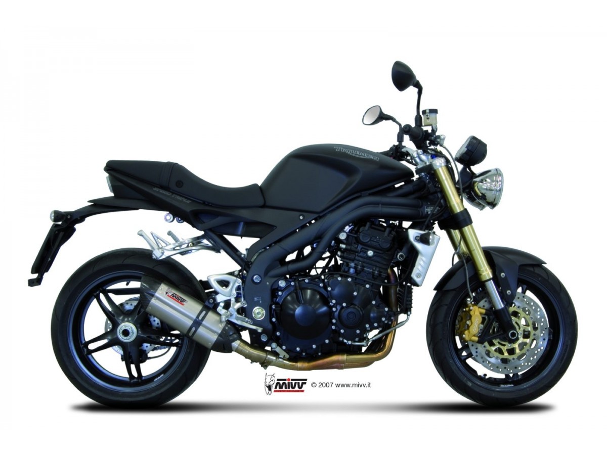 Mivv Suono Edelstahl-Auspuffschalldämpfer Triumph Speed Triple 1050 RS Rs 2007 - 2010