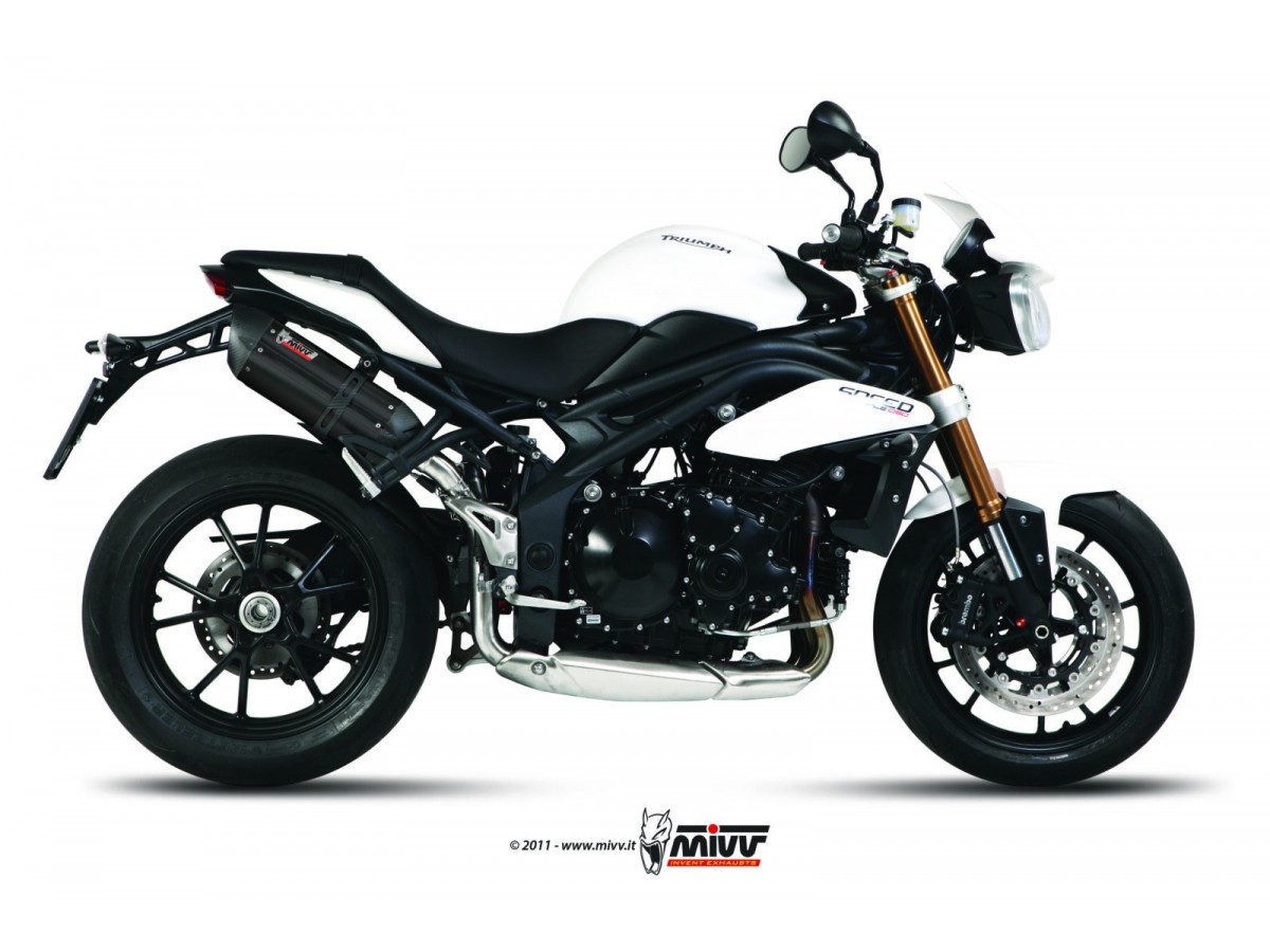 Mivv Suono Black Inox Auspuffschalldämpfer Triumph Speed Triple 1050 RS Rs 2011 - 2015