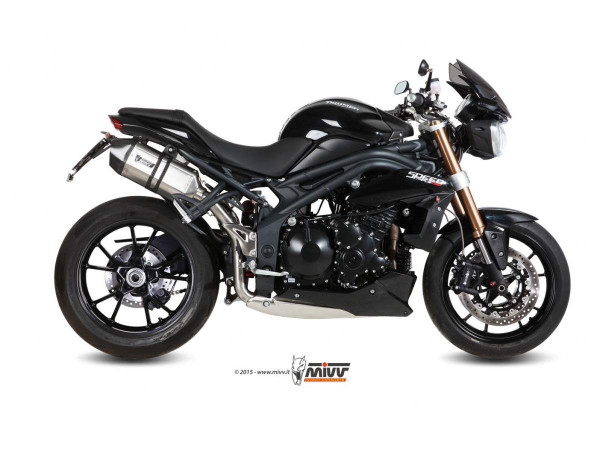 Mivv Speed Edge Edelstahl-Auspuffschalldämpfer Triumph Speed Triple 1050 RS Rs 2011 - 2015