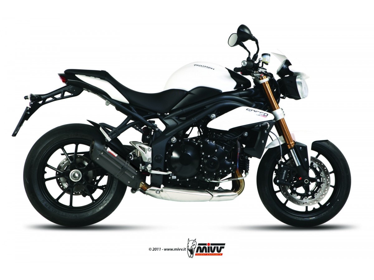 Mivv Suono Auspuffschalldämpfer Schwarz Inox Triumph Speed Triple 1050 RS Rs 2011 - 2015