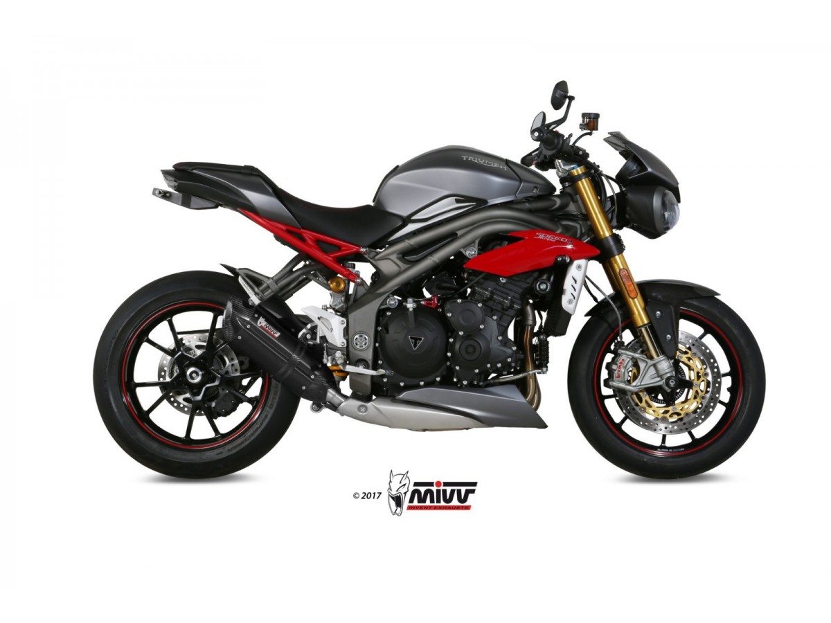 Mivv Suono Auspuffschalldämpfer Schwarz Inox Triumph Speed Triple 1050 RS Rs 2016 -2017