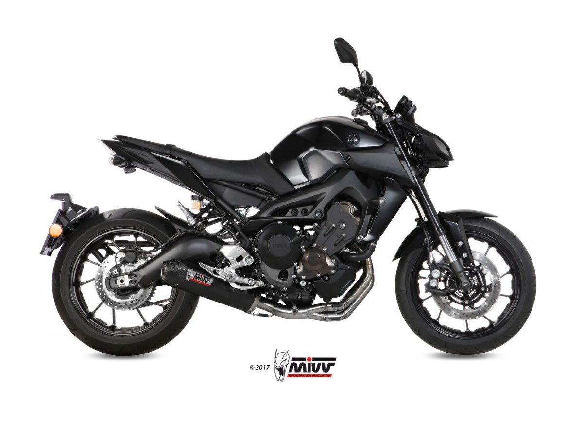 1X1 Mivv Oval Carbon Complete Exhaust With Carbon Cup Yamaha Mt-09 Sp Fz-09 2013 - 2020