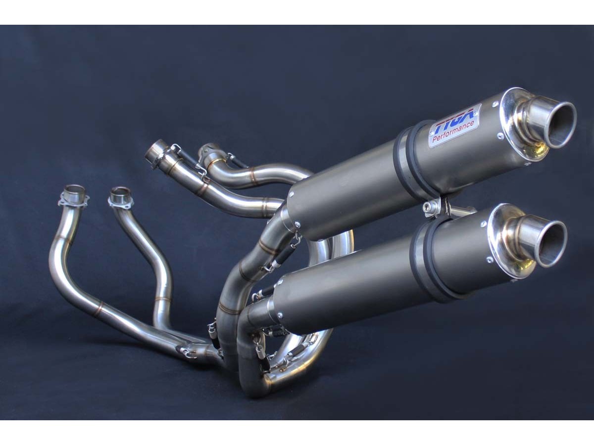 Exhaustset race stainless steel double stainless steel silencers Tyga Honda VFR400RR NC30