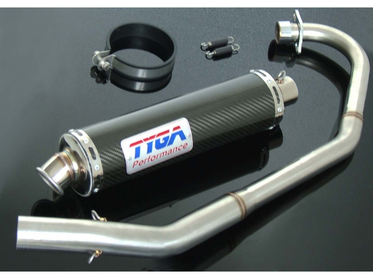 Terminale di scarico inox tondo carbonio Tyga Honda CBR125R/CBR150R 2004-10