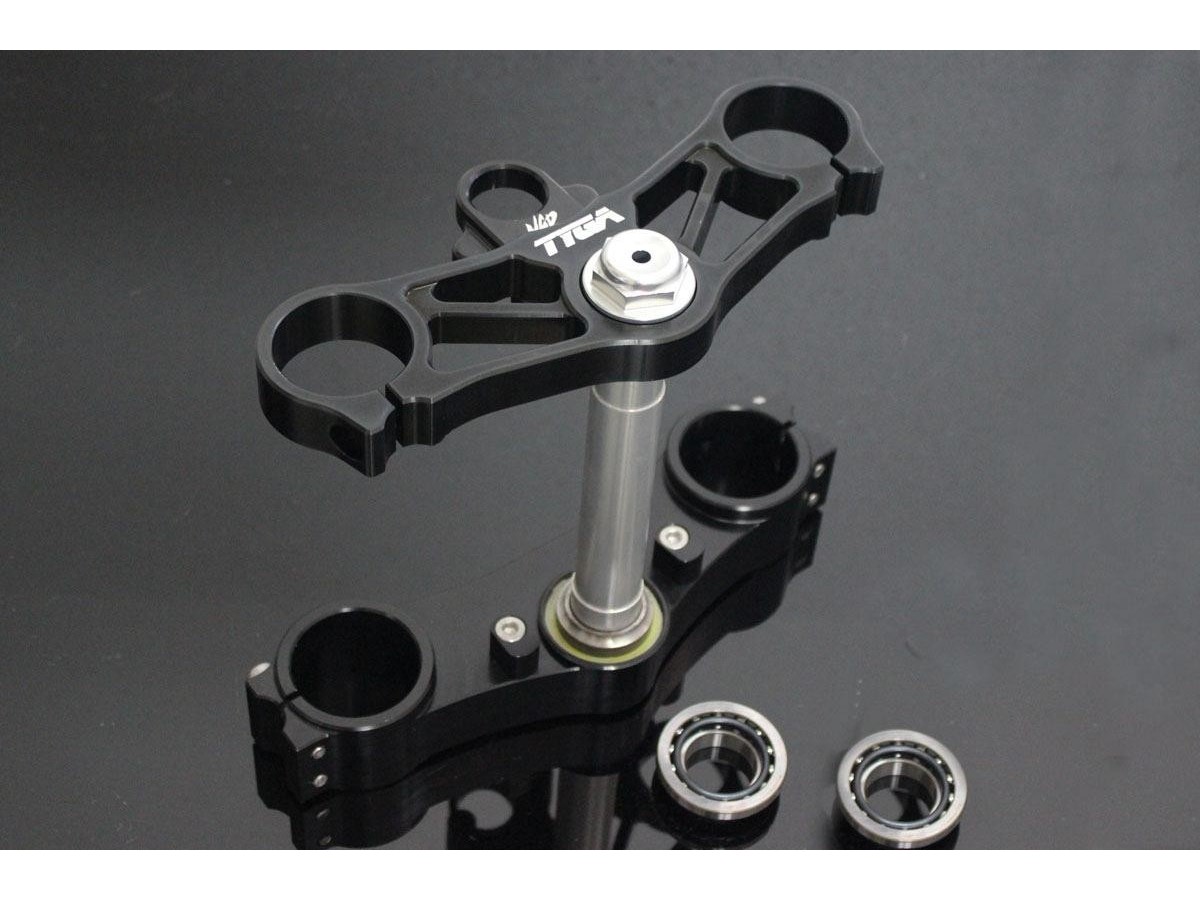 Triple clamp set cnc black Tyga Honda NSR250