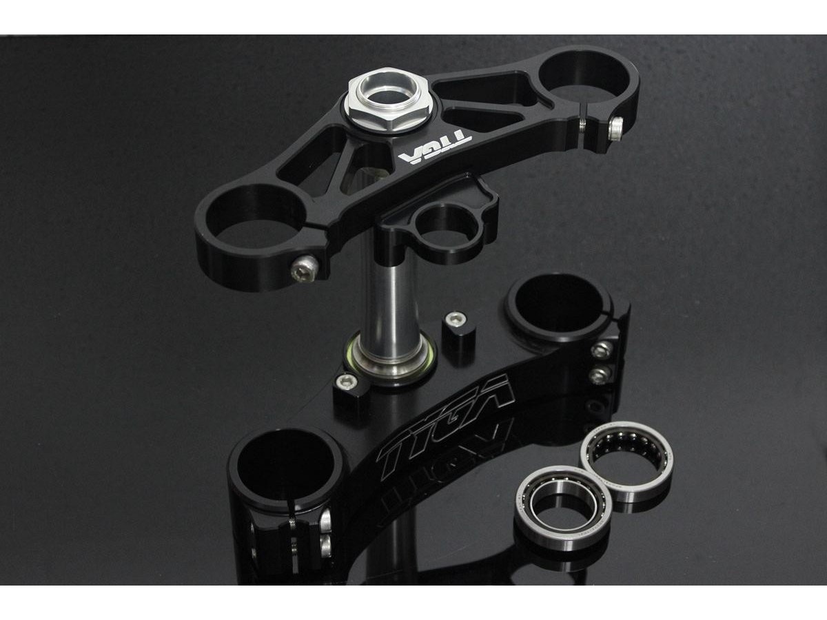 Triple clamp set cnc black Tyga Honda VFR400RR NC30