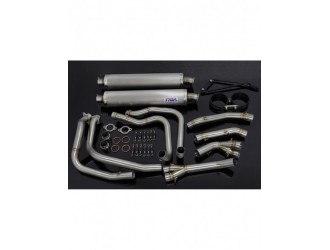 Exhaustset race stainless steel (high level) double...