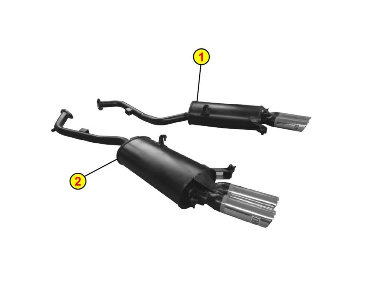 EXHAUST MUFFLERS ANSA MASERATI GHIBLI BITURBO 2800 1994 1997