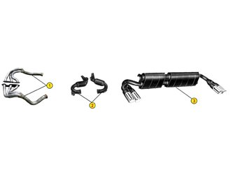 SISTEMA DI SCARICO COMPLETO ANSA OEM REPLICA MASERATI MERAK 2.0 GT 1976 1983