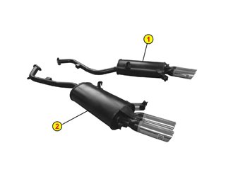 EXHAUST MUFFLERS ANSA MASERATI 4 DOORS 2.0 V6 1995 2001