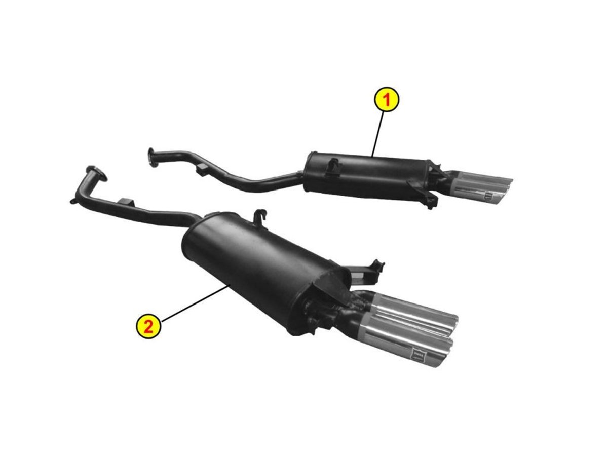 AUSPUFF SCHALLDÄMPFER ANSA MASERATI 4 TÜREN 2.0 V6 1995 2001