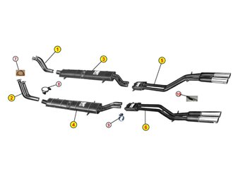 TUBI DI SCARICO ANTERIORI ANSA FR 4222 FERRARI 250 GT COUPE' PININFARINA 60 62