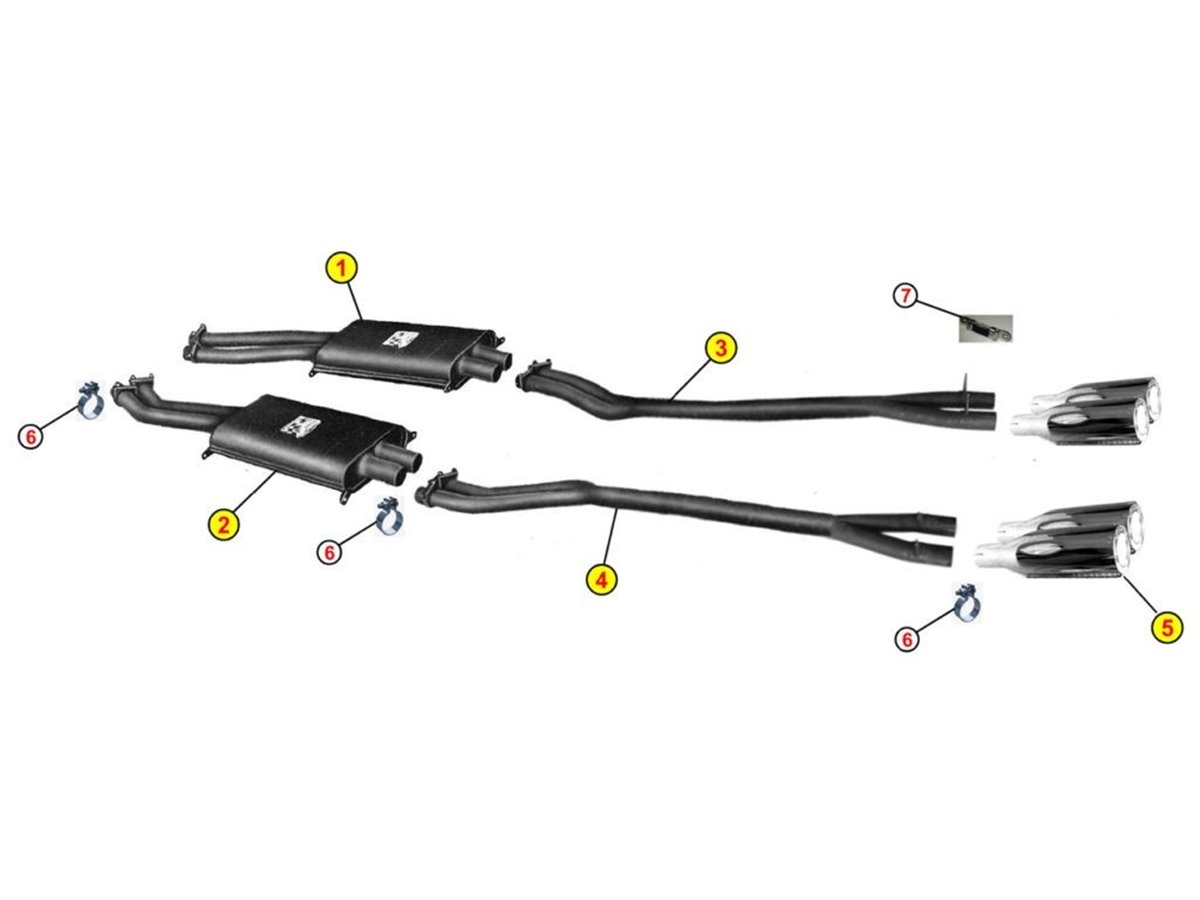 ANSA KOMPLETTE AUSPUFFANLAGE OEM REPLICA HOMOLOGATED FERRARI 250 GTO 1962 1966