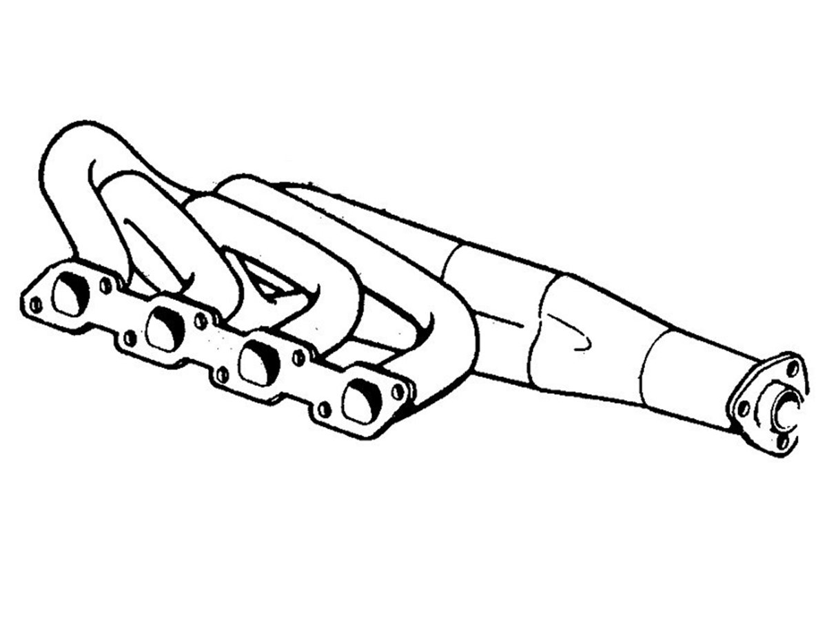 REAR EXHAUST MANIFOLD ANSA FR 3211 FERRARI 308 GTBI GTSI 4V 1982 1985