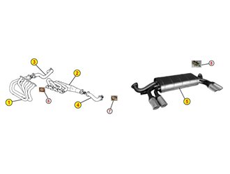 COMPLETE EXHAUST SYSTEM ANSA OEM REPLICA APPROVED FERRARI 328 GTB GTS 85 89