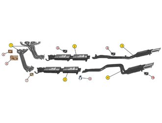 MANIFOLD EXHAUST MANIFOLD ANSA FR 1381 APPROVED FERRARI 365 GT4 2 + 2 1972 1976