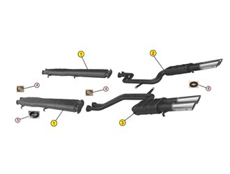 SILENZIATORI CENTRALI E POSTERIORI ANSA FERRARI 365 GTB 4 DAYTONA USA MODEL 70 73