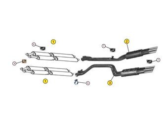 ANSA KOMPLETTE AUSPUFFANLAGE OEM REPLICA FERRARI 412 1985 1989