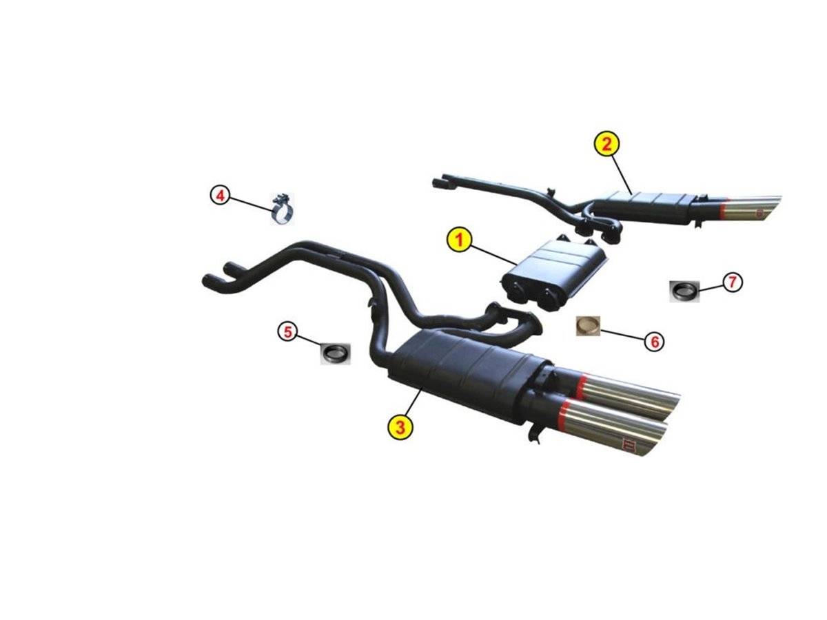 SISTEMA DI SCARICO COMPLETO ANSA OEM REPLICA PER FERRARI 412 VERS. SVIZZERA 1985 1989