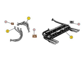 COLLETTORI DI SCARICO MANIFOLD ANSA FR 1501 FERRARI DINO 246 GT L TYPE 1969 1970