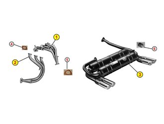 COLLETTORI DI SCARICO MANIFOLD ANSA FR 1601 FERRARI DINO 246 GT M TYPE 1970 1971