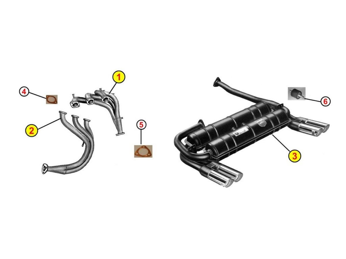 SISTEMA DI SCARICO COMPLETO ANSA OEM REPLICA FERRARI DINO 246 GT M TYPE 70 71