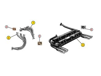 COLLETTORI DI SCARICO ANSA FR 1741 FERRARI DINO 246 GT GTS USA MODEL 1971 1974