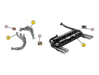 COLLETTORI DI SCARICO MANIDFOLD ANSA FR1701 FERRARI DINO 246 GT GTS E-TYPE 71 74