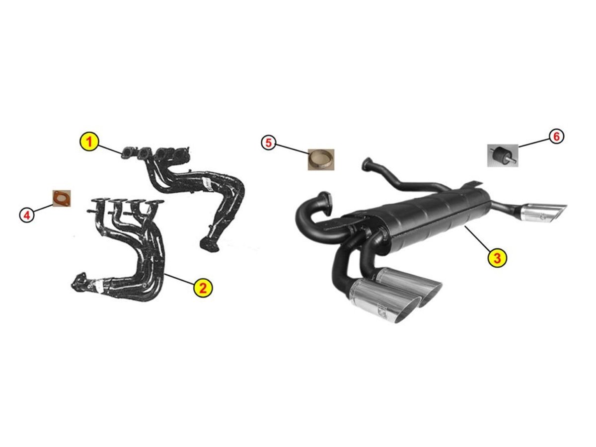 COLLETTORI DI SCARICO ANSA FR 1941-1951 FERRARI DINO 308 GT 4 2+2 USA 74 80