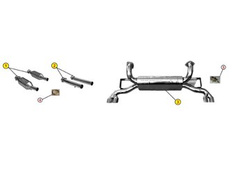 EXHAUST PIPES ANSA FR 4384 FERRARI MONDIAL TET CABRIO 1989 1994