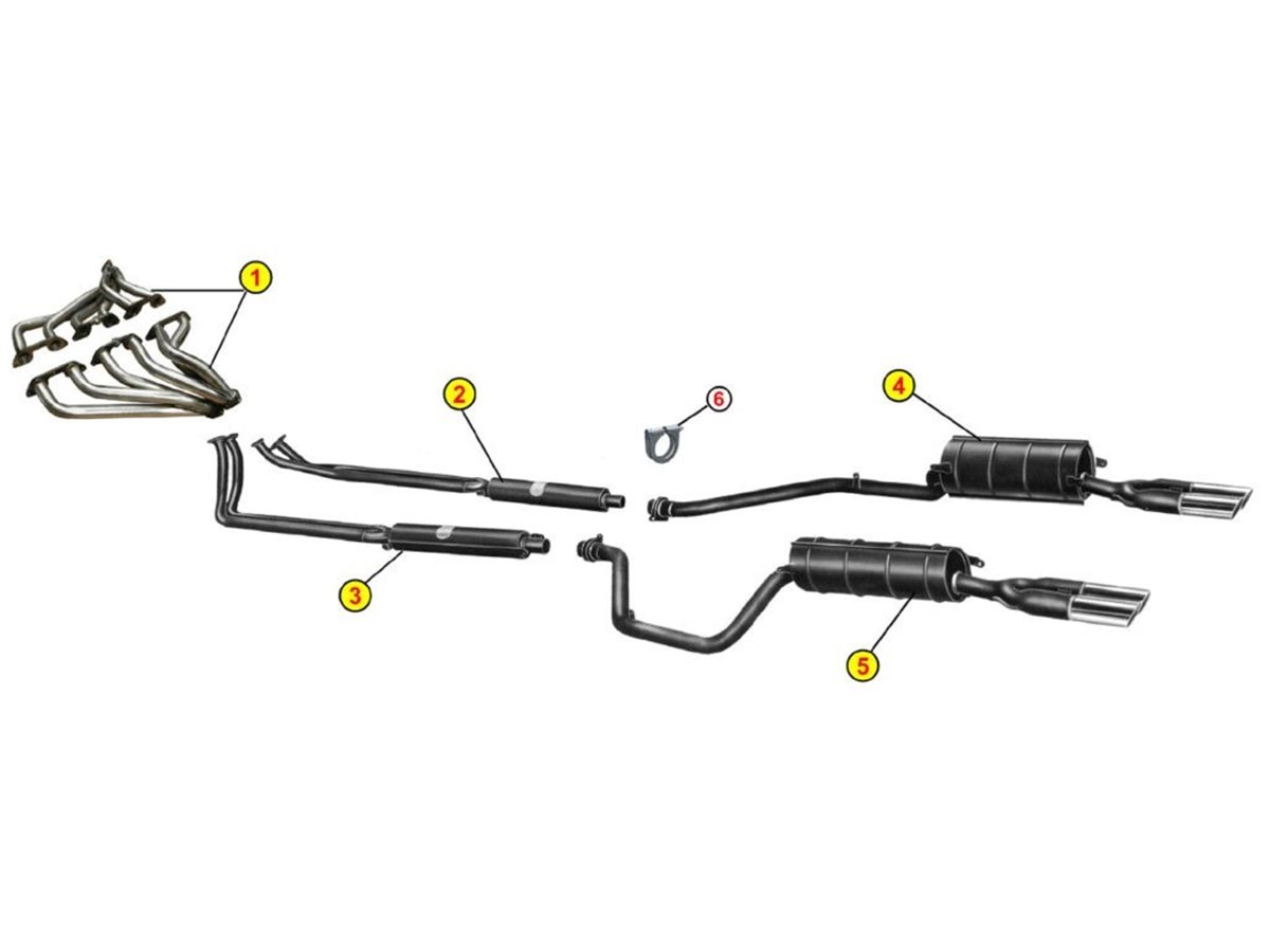 COLLETTORI DI SCARICO MANIFOLD ANSA LM 0281 LAMBORGHINI 400 GT 2+2 1966 1968