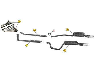 EXHAUST MANIFOLDS ANSA LM 0281 LAMBORGHINI ISLERO 400 GT 2 + 2 1968