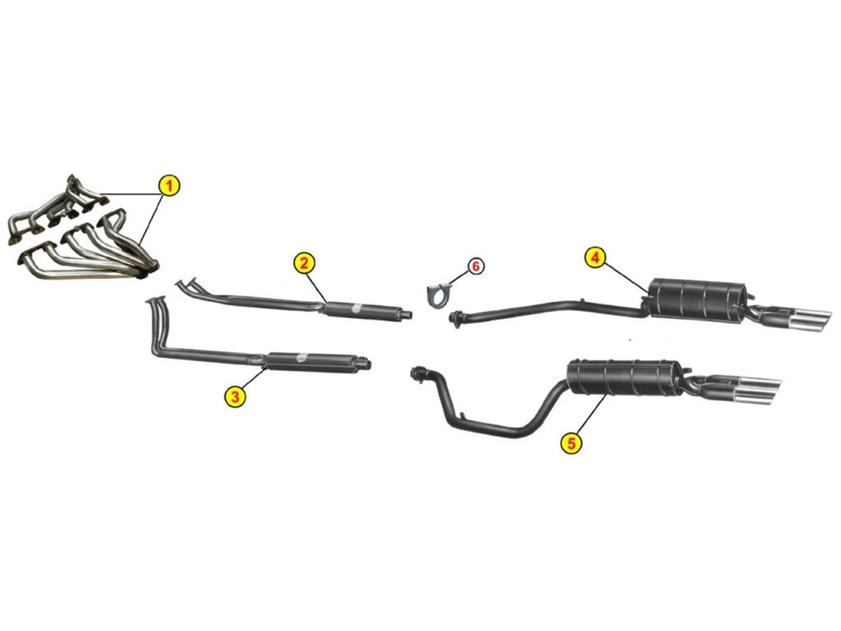 EXHAUST MANIFOLDS ANSA LM 0281 LAMBORGHINI ISLERO 400 GT 2 + 2 1968