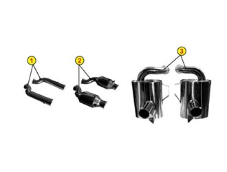 EXHAUST MUFFLERS ANSA LM 4120 LAMBORGHINI GALLARDO 2003 2008