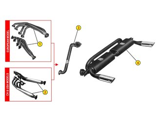 COLLETTORI SCARICO EUROPEO MANIFOLD ANSA LM1481 LAMBORGHINI JALPA P350 1981 1988