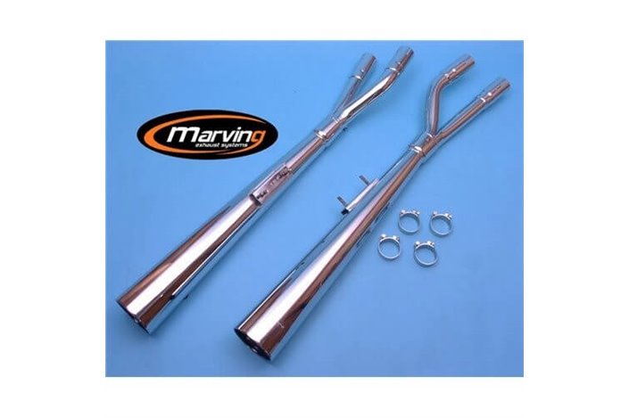 EXHAUST SILENCERS APPROVED CHROME MARVING SUZUKI GS 1100 G 1980-82