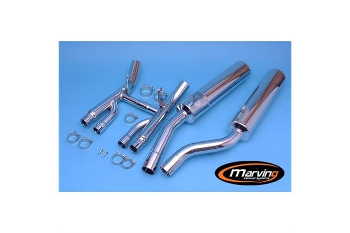 SILENCERS EXHAUST CHROME MARVING SUZUKI GSX 1100 G GV74A 1991 1996