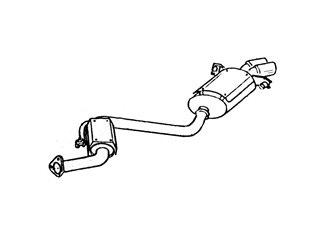 EXHAUST TERMINAL SILENCER RIGHT ANSA MA 4407 MASERATI SHAMAL 1989 1995