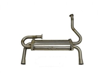 TERMINAL EXHAUST WITH SILENCER AND DOUBLE OUTLET LANCIA STRATOS HF 2.4 STEEL