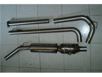 COMPLETE EXHAUST WITH CENTRAL AND FINAL FLANGE FOR RENAULT CLIO WILLIAMS IN STEEL