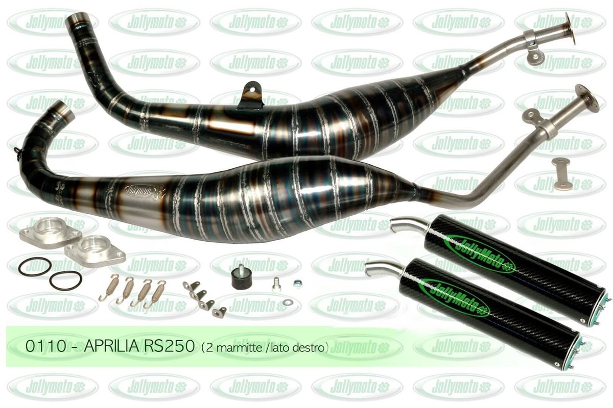 Marmitte scarichi exhaust Aprilia RS 250 Jollymoto 0110U silenziatori alluminio