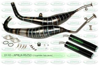 Marmitte scarichi exhaust Aprilia RS 250 Jollymoto 0110U silenziatori alluminio