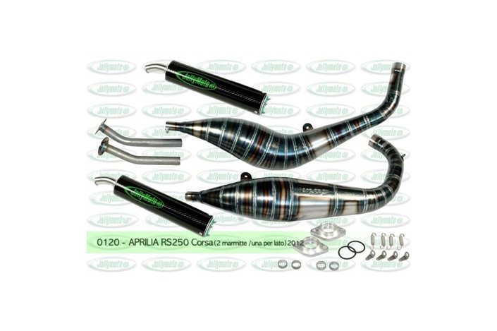 Exhausts Expansions Chambers Pipes Aprilia Rs 250 0120 Jollymoto Racing Carbon Silencers