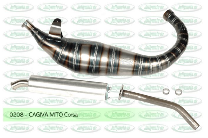 Exhaust Expansion Chamber Pipe Cagiva Mito 125 Jollymoto 0208 Silencer Aluminum