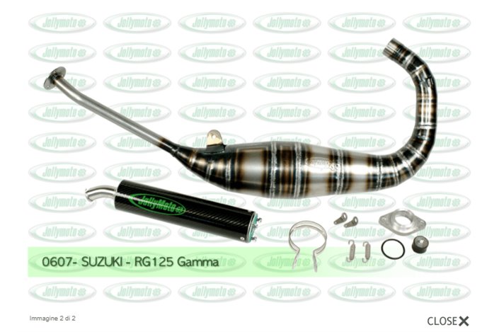 Marmitta scarico Suzuki Rg 125 gamma 1991 1996 Jollymoto silenziatore carbonio