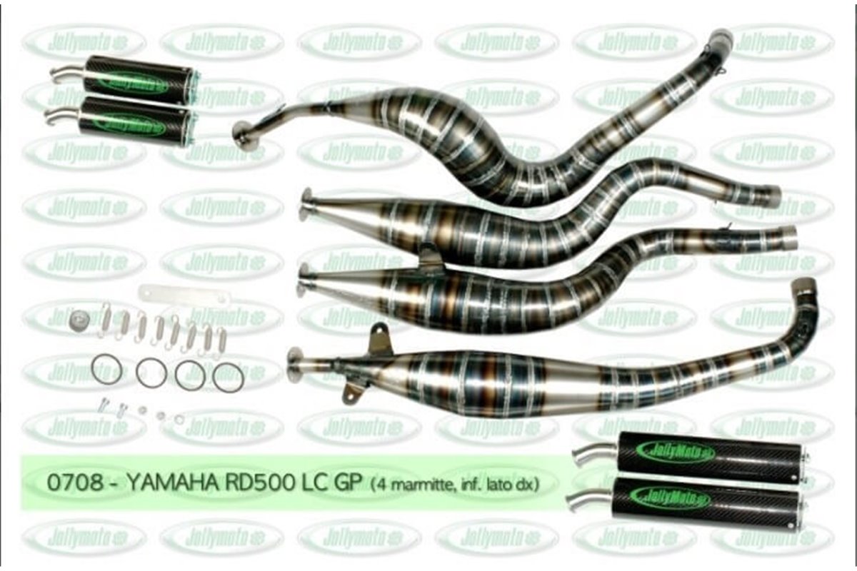 Exhausts Expansions Chambers Pipes Yamaha Rd 500 Lc Jollymoto 0708 Carbon Silencers